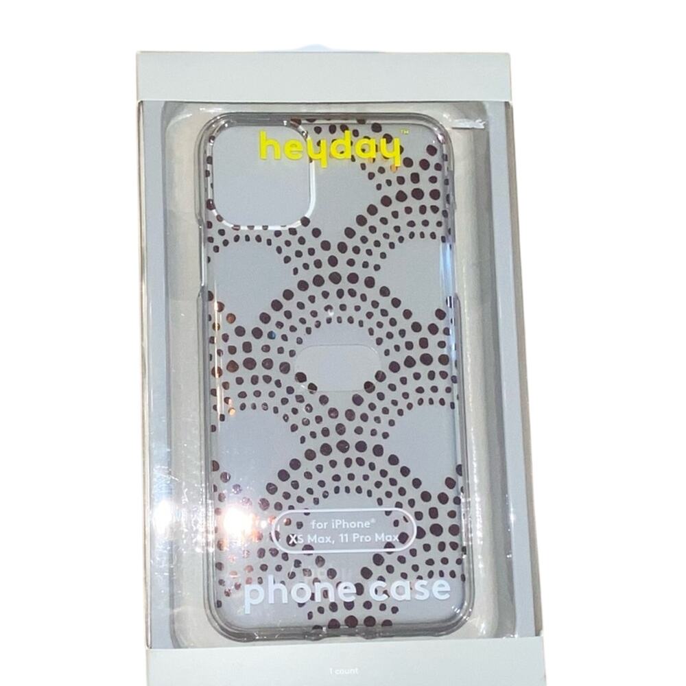 Heyday iPhone XS Max 11 Pro Max Case Clear Dot Pattern Slim NWT‎